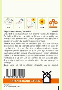 OBZ Tagetes, Afrikaan Snowdrift - afbeelding 2