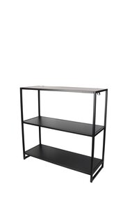 Kast open B 80 x D 29 x H 77,5 cm metaal black - afbeelding 3