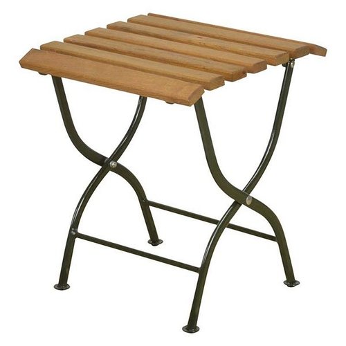 Opklapbijzettafel hout/metaal/groen