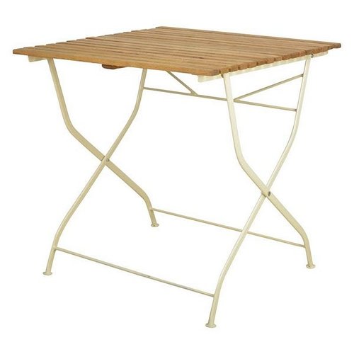 Opklaptafel hout/metaal/creme
