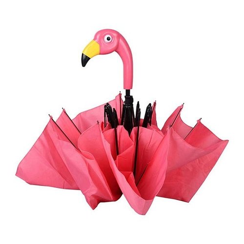 Opvouwbare paraplu flamingo