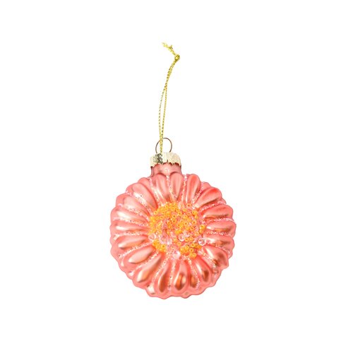 Ornament bloem oranje - 6 x 3 x 7 cm