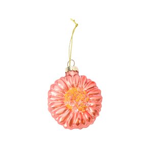 Ornament bloem oranje 6 x 3 x 7 cm