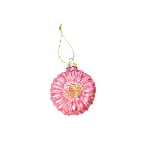 Ornament bloem roze - 6 x 3 x 7 cm