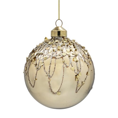 Ornament chocolate rond D 8 cm champagne siroop