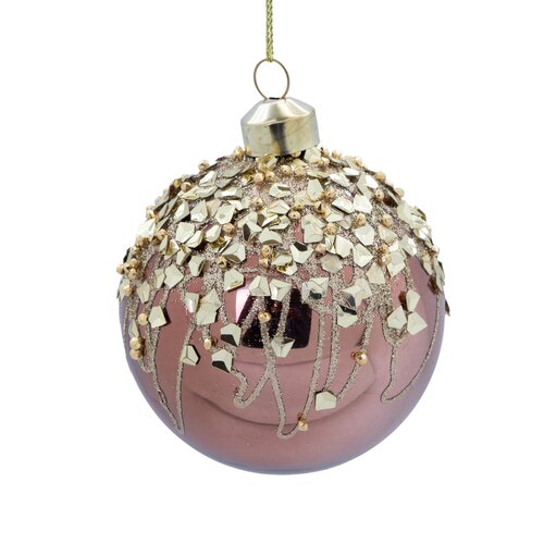 Ornament chocolate rond D 8 cm mokka siroop