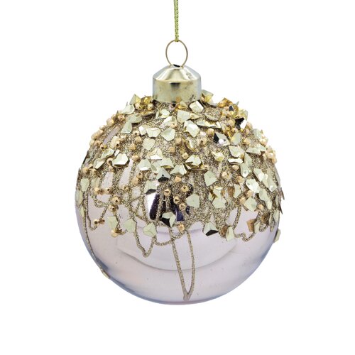 Ornament chocolate rond D 8 cm parel siroop