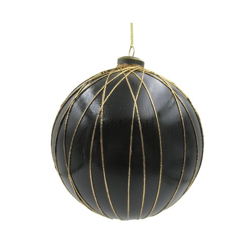 Ornament Chocolate Spiraal Zwart - H 15 x D 15 cm