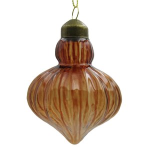 Ornament clear chandelier D 6,5 x H 9 cm amber