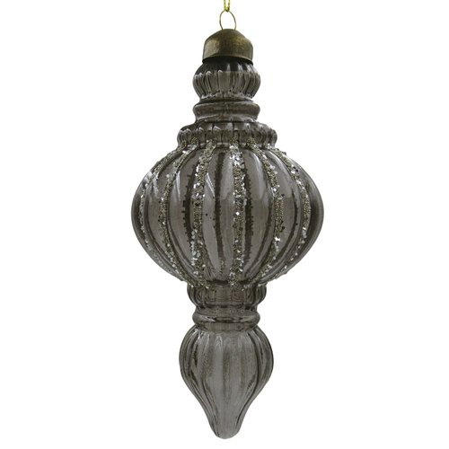 Ornament Clear Classic Bruin - H 16 x D 7 cm