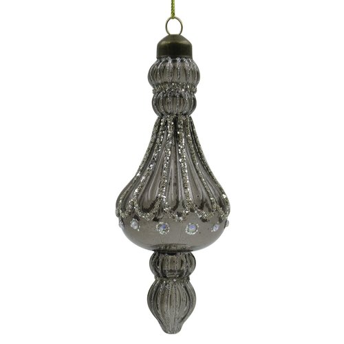 Ornament Clear Classic Bruin - H 16 x D 7 cm