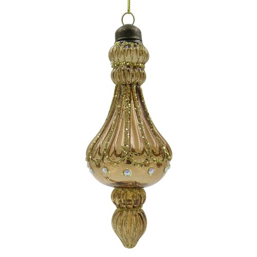 Ornament Clear Classic Goud - H 16 x D 7 cm