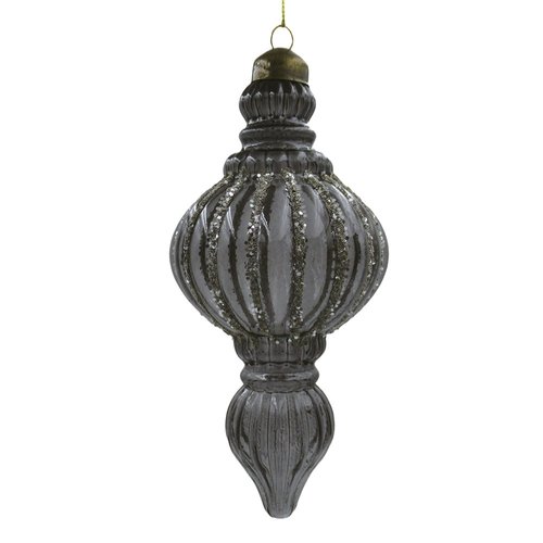 Ornament Clear Classic Grijs - H 16 x D 7 cm