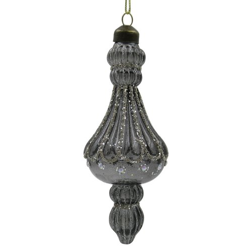 Ornament Clear Classic Grijs - H 16 x D 7 cm
