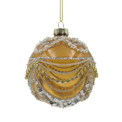 Ornament Clear Deco Amber - H 8 x D 8 cm