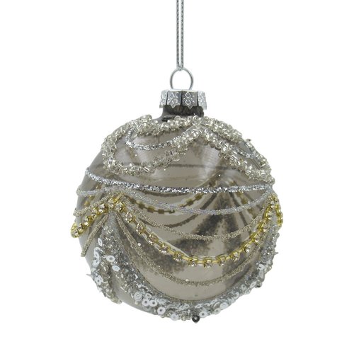 Ornament Clear Deco Bruin - H 8 x D 8 cm