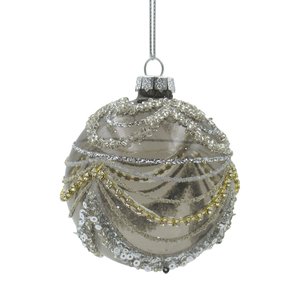 Ornament Clear Deco Bruin - H 8 x D 8 cm