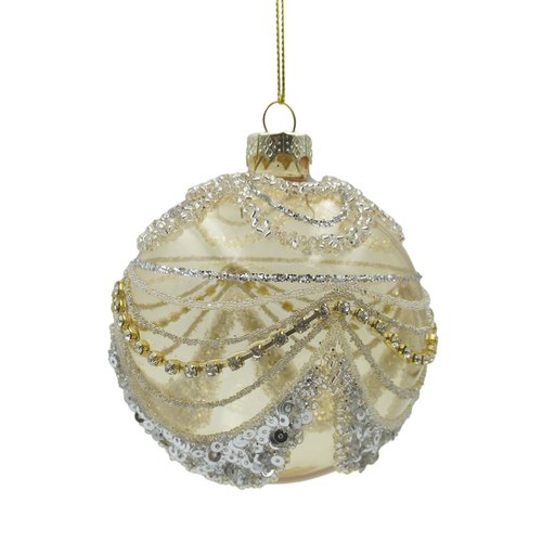 Ornament Clear Deco Goud - H 8 x D 8 cm