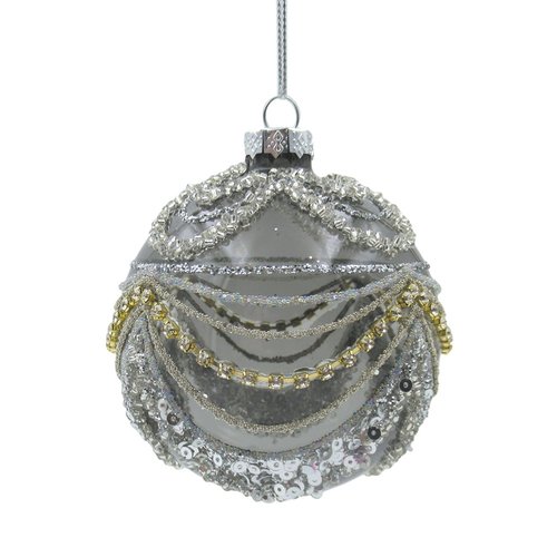 Ornament Clear Deco Grijs - H 8 x D 8 cm