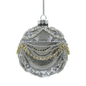 Ornament Clear Deco Grijs - H 8 x D 8 cm