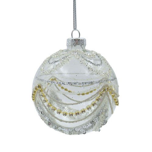 Ornament Clear Deco Transparant - H 8 x D 8 cm