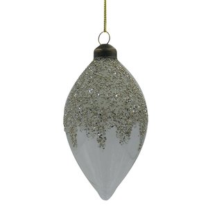 Ornament Clear Druppel Transparant - Ø 6 x H 13,5 cm