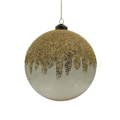 Ornament Clear Rond Goud - H 15 x D 15 cm