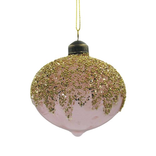 Ornament Clear Ui Oud roze - H 8 x D 8 cm