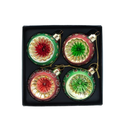 Ornament extravaganza traditional D 6 cm S/4