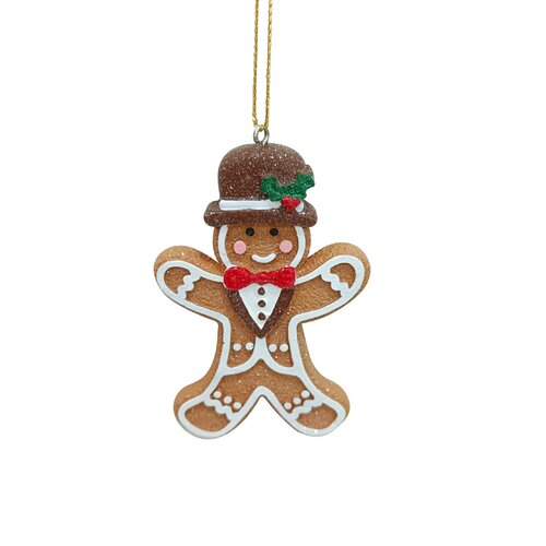 Ornament gingerbread boy B 6 x H 9 cm