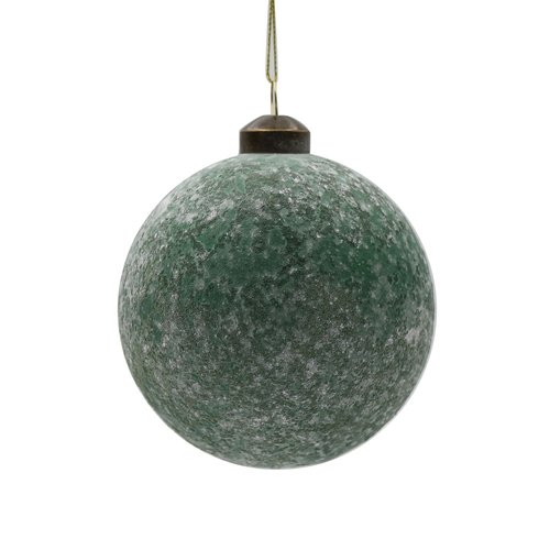 Ornament Groen met Reliëf - H 8 x D 8 cm
