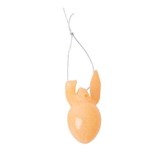 Ornament haas D 3 x H 7,5 cm geel