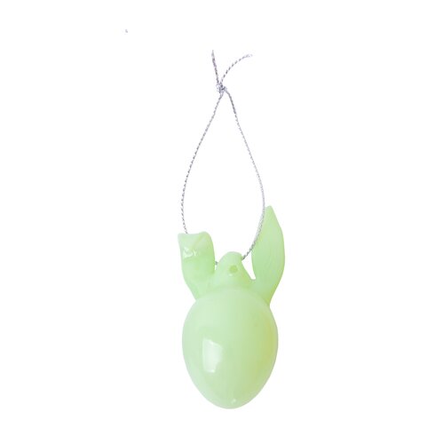Ornament haas D 3 x H 7,5 cm groen
