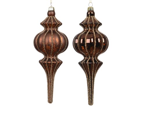 Ornament kunststof - B7xH17cm Espresso - 2 Varianten - afbeelding 1
