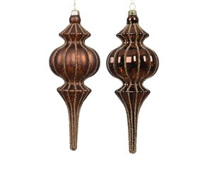 Ornament kunststof - B7xH17cm Espresso - 2 Varianten - afbeelding 1