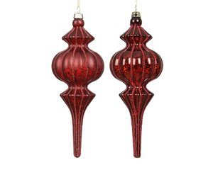 Ornament kunststof - B7xH17cm Ossenbloed - 2 Varianten - afbeelding 1