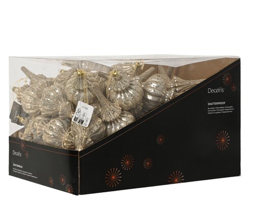 Ornament kunststof - B7xH17cm Parel - 2 Varianten - afbeelding 2