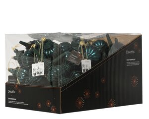 Ornament kunststof - B7xH17cm Smaragdgroen - 2 Varianten - afbeelding 2
