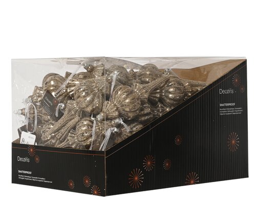 Ornament kunststof - B7xH17cm Smokey parel - 2 Varianten - afbeelding 2