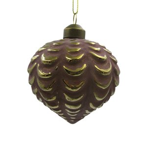Ornament Matt Cone Bruin - H 8 x D 8 cm