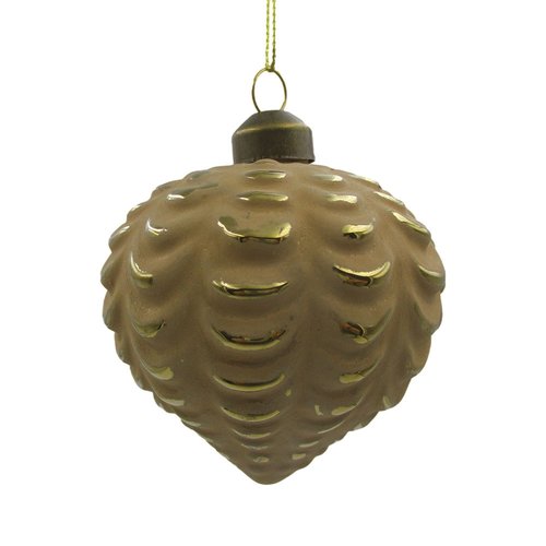 Ornament Matt Cone Oker - H 8 x D 8 cm