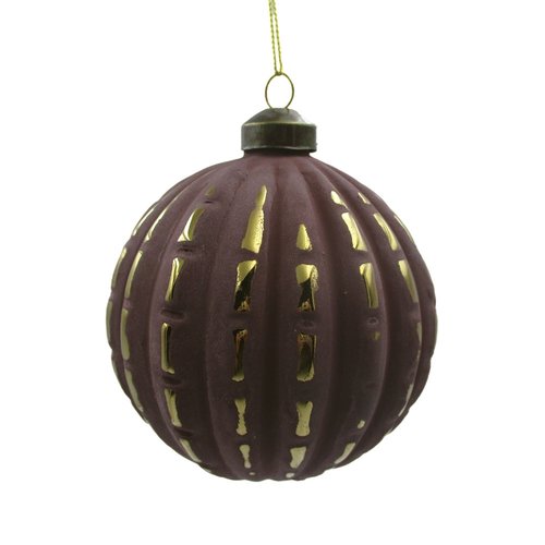 Ornament Matt Disco Bruin - H 10 x D 10 cm