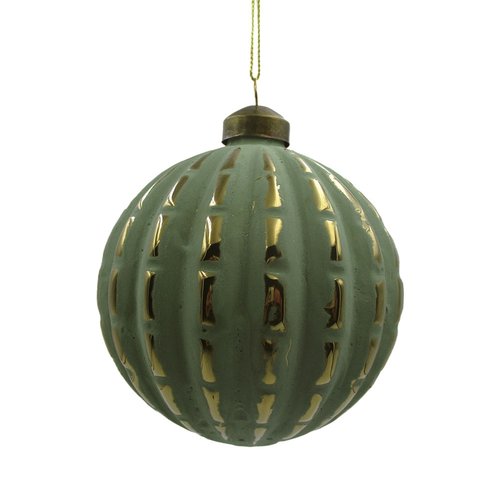 Ornament Matt Disco Groen - H 10 x D 10 cm