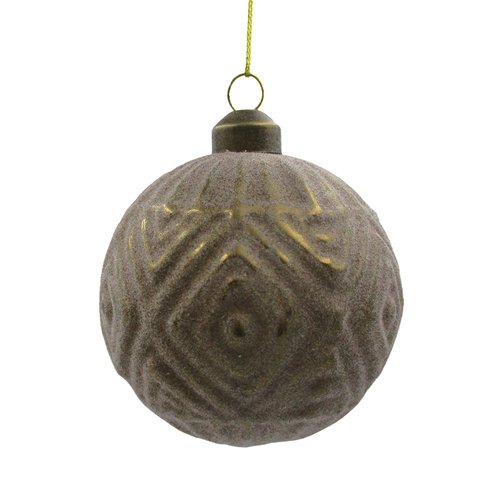 Ornament Matt Klassiek Rond Bruin - H 8 x D 8 cm