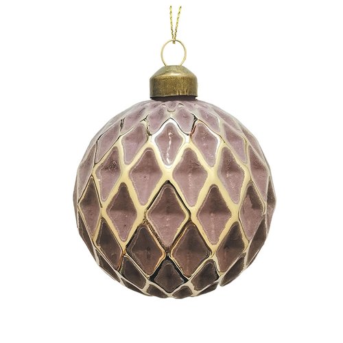 Ornament Matt Ruit Bruin - H 8 x D 8 cm