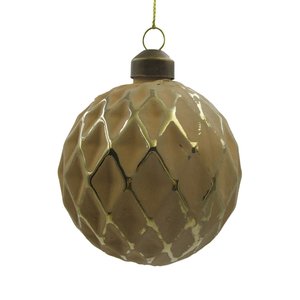 Ornament Matt Ruit Oker - H 8 x D 8 cm