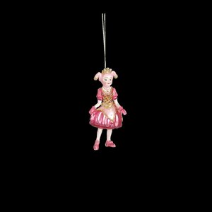 Ornament Pardijn glas roze - l5xb4xh12,5cm