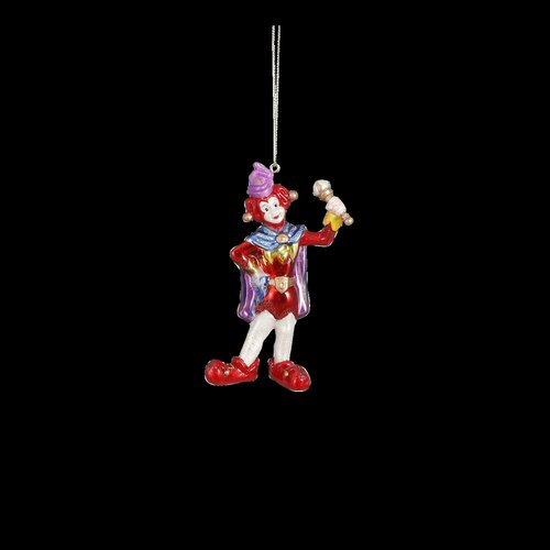 Ornament Pardoes glas rood - l6xb4xh13cm