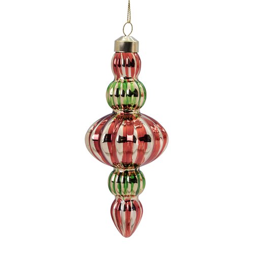 Ornament pegel D 7 x H 15 cm rood