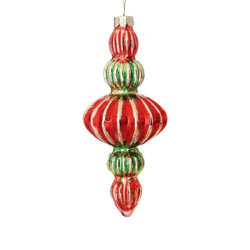 Ornament pegel rood - D 7 x H 15 cm